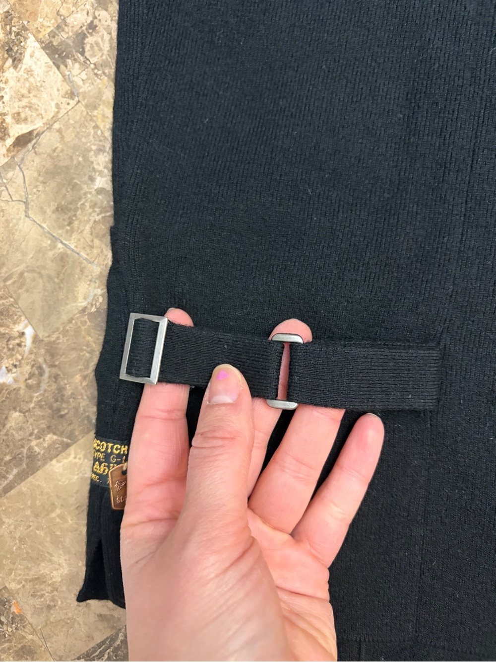Scotch & Soda Classic Black Button-Up Vest size large - Picture 8 of 9